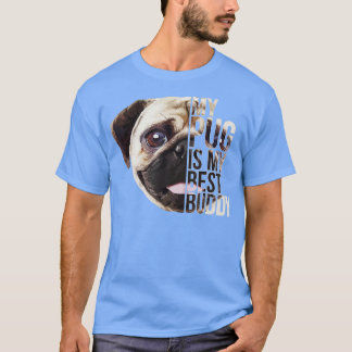 Een echt vriendenknopje PUG Cadeaut Hondenliefhebb T-shirt