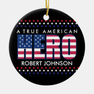 Een echte Amerikaanse Hero Keramisch Ornament