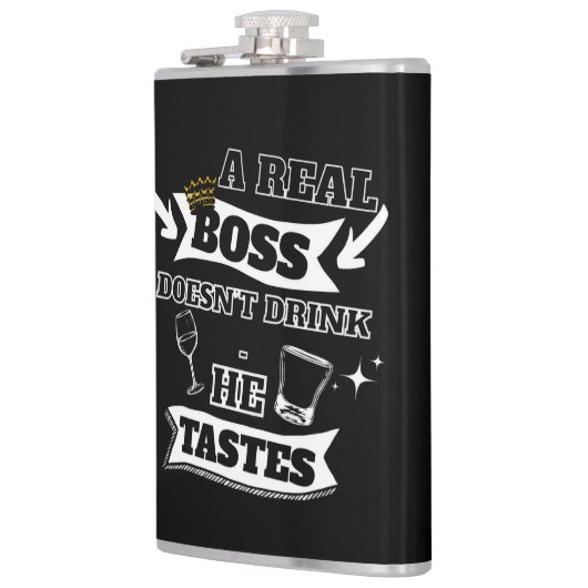 Een echte baas heupfles (Links)