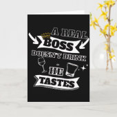 Een echte baas quote kaart (Gele Bloem)