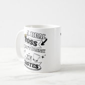Een echte baas quote koffiemok (Voorkant links)
