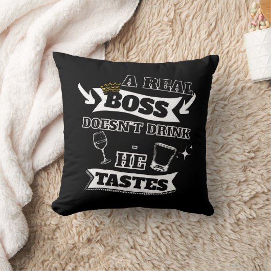 Een echte baas quote kussen (Deken)