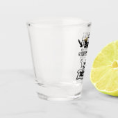Een echte baas quote shot glas (Links)