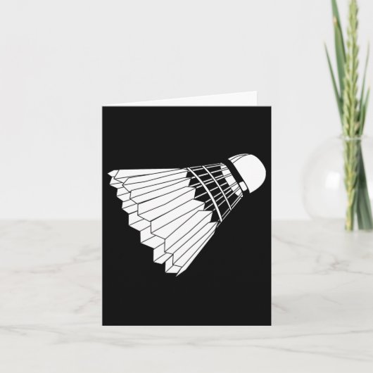 Een echte badminton shuttle birdie kaart (Voorkant)