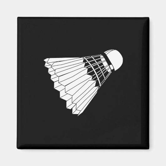 Een echte badminton shuttle birdie magneet (Voorkant)