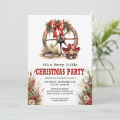 Een echte cowboy kerstverhaal met wagon wiel kaart (Staand voorkant)