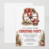 Een echte cowboy kerstverhaal met wagon wiel kaart (Voorkant / Achterkant)