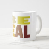 Een echte design boodschap chunky letters grote koffiekop (Voorkant rechts)