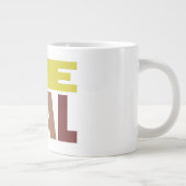 Een echte design boodschap chunky letters grote koffiekop (Rechts)