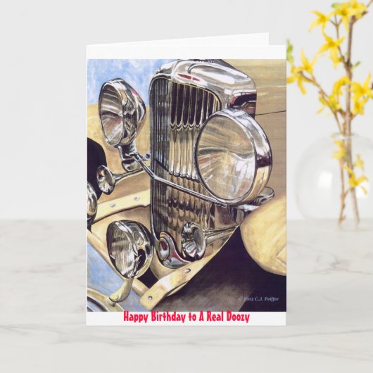 Een echte Doozy verjaardagskaart Kaart (Gele Bloem)