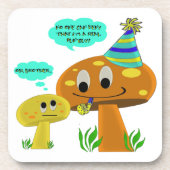 Een echte Fun-Guy-paddenstoel-Cartoon Bier Onderzetter (Voorkant)