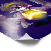 Een echte gevallen engelenprint foto afdruk (Hoek)