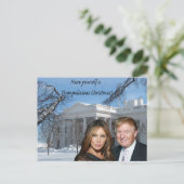 Een echte kerst van Donald en Melania Briefkaart (Staand voorkant)