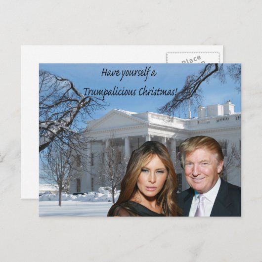 Een echte kerst van Donald en Melania Briefkaart (Voorkant / Achterkant)