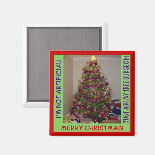 Een echte kerstboom magneet (Voorkant / Achterkant)