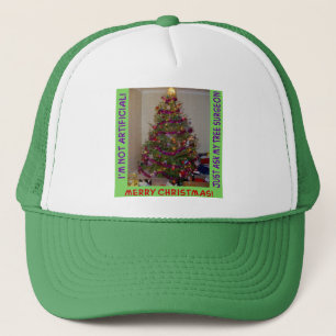 Een echte kerstboom trucker pet