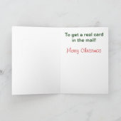 Een echte Kerstkaart van de Kerstkaart Feestdagen Kaart (Binnen)