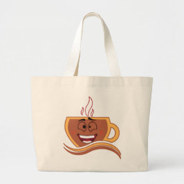 Een echte koffieverslaafde grote tote bag
