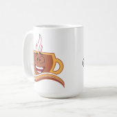 Een echte koffieverslaafde koffiemok (Voorkant links)