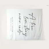 Een Echte Liefdesgeschiedenis Eindigt Nooit Trouwt Wandkleed (Voorkant (horizontaal))