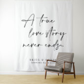 Een Echte Liefdesgeschiedenis Eindigt Nooit Trouwt Wandkleed (In situ)