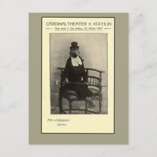 Een echte Oddity - een aap in een set Briefkaart