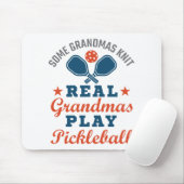 Een echte oma Knit Real Grandmas Play Pickleball Muismat (Met muis)