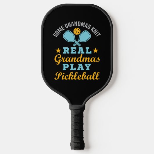 Een echte oma Knit Real Grandmas Play Pickleball Pickleball Paddle (Voorkant)