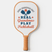 Een echte oma Knit Real Grandmas Play Pickleball Pickleball Paddle (Achterkant)