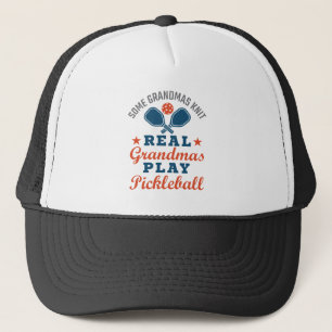 Een echte oma Knit Real Grandmas Play Pickleball Trucker Pet