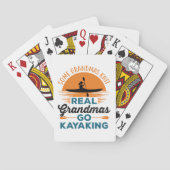 Een echte oma's die er zijn pokerkaarten (Achterkant)