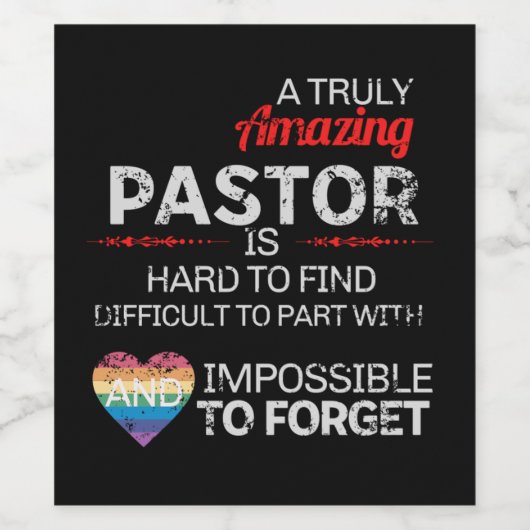 Een echte pastoor is moeilijk te vinden wijn etiket (Enkel label)