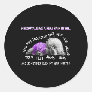 Een echte pijn Bichon Frise hond Ronde Sticker