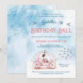 Een echte prinses verjaardagsfeestuitnodiging kaart (Voorkant / Achterkant)