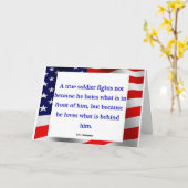 Een echte soldaat kaart (Gele Bloem)