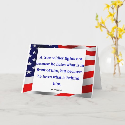 Een echte soldaat kaart (Gele Bloem)