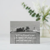 Een echte vriend briefkaart (Staand voorkant)