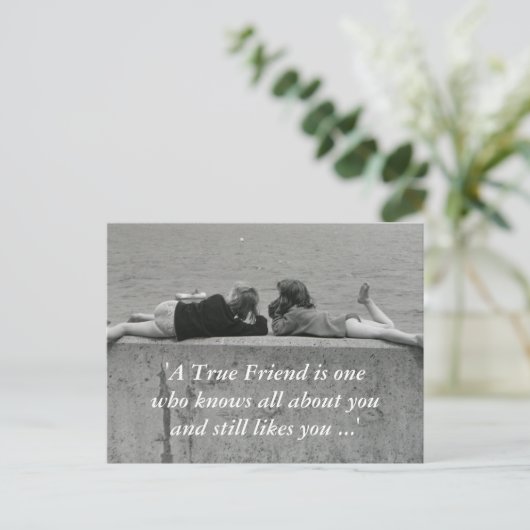 Een echte vriend briefkaart (Staand voorkant)
