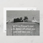 Een echte vriend briefkaart (Voorkant / Achterkant)