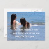 Een echte vriend briefkaart (Voorkant / Achterkant)