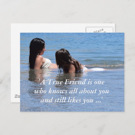 Een echte vriend briefkaart (Voorkant / Achterkant)
