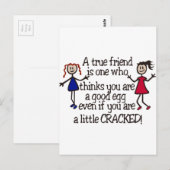Een echte vriend briefkaart (Voorkant / Achterkant)