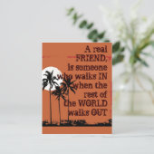 Een echte vriend briefkaart (Staand voorkant)