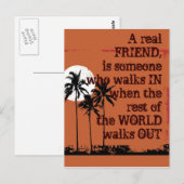 Een echte vriend briefkaart (Voorkant / Achterkant)