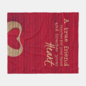 Een echte vriend - een vriendschapsband - BLANKET  Fleece Deken (Voorkant (Horizontaal))