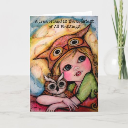 Een echte vriend is de grootste van alle zintuigen kaart (Voorkant)