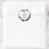 Een echte vriend is het beste bezit. ronde sticker (Tas)