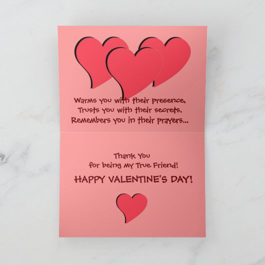 Een echte vriend Kaart (Binnen)