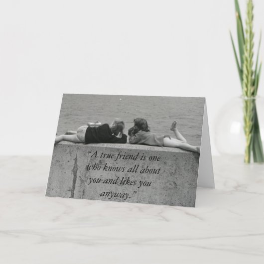 Een echte vriend kaart (Voorkant)