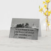 Een echte vriend kaart (Gele Bloem)